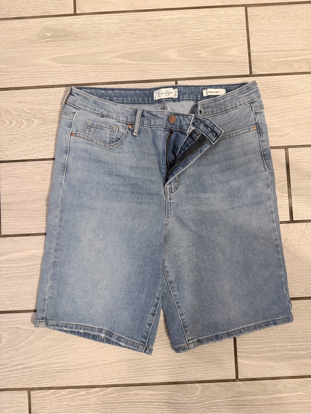 Jessica Simpson Light Blue Denim Bermuda Shorts
